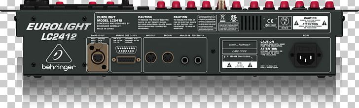 Behringer Eurolight LC2412 DMX512 Lighting Control Console PNG, Clipart, Amplifier, Analog Signal, Audio, Audio Equipment, Audio Receiver Free PNG Download