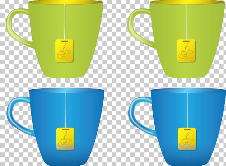 Green Tea Coffee Cup Mug Blue PNG, Clipart, Background Green, Blue, Blue Background, Bluegreen, Blue Vector Free PNG Download