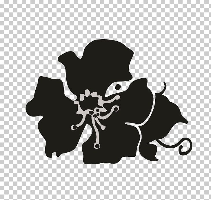 Black Silhouette White Flowering Plant PNG, Clipart, Animals, Black, Black And White, Black M, Flower Free PNG Download