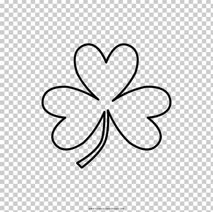 Black And White Drawing Coloring Book Four-leaf Clover Painting PNG, Clipart, Alphabet, Animated Film, Area, Art, Black And White Free PNG Download