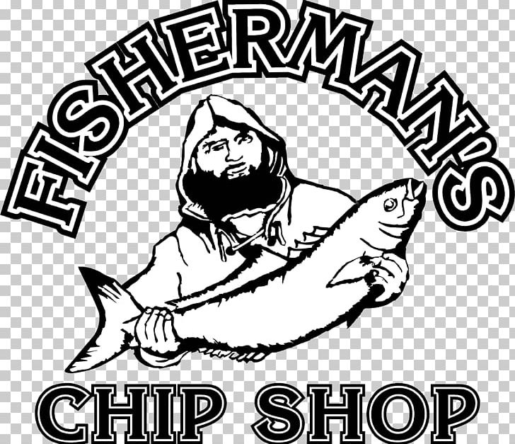 Fishermans Chip Shop Fish And Chips Take-out Restaurant Food PNG, Clipart, Art, Artwork, Black, Black And White, Brand Free PNG Download