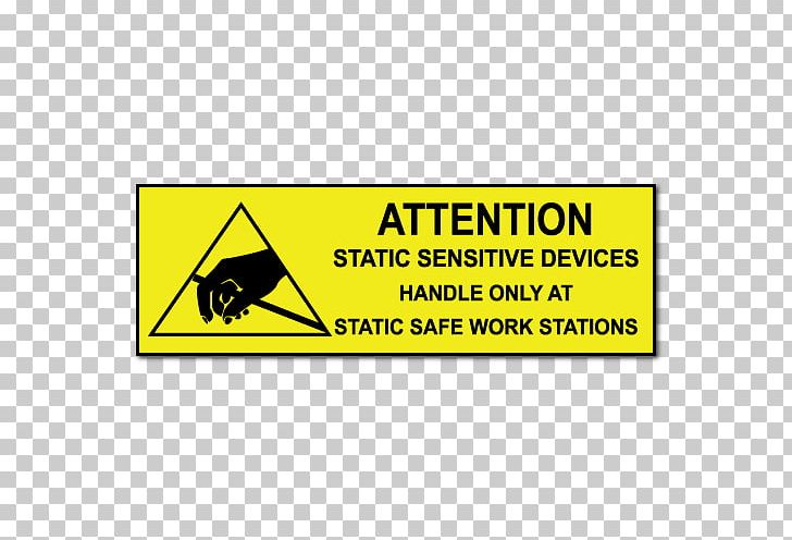 Sticker Electrostatic-sensitive Device Label Sign Static Electricity PNG, Clipart, Area, Attention Static Sensitive Labels, Brand, Electricity, Electronics Free PNG Download