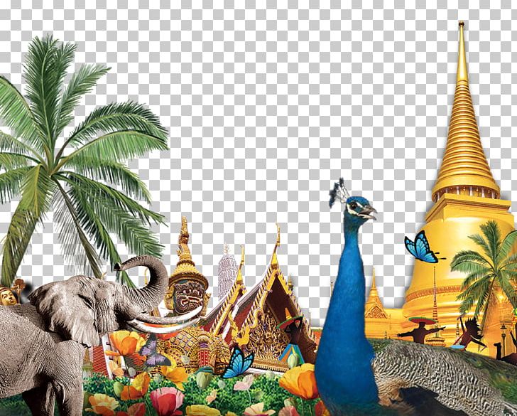 Xishuangbanna Dai Autonomous Prefecture Shangri-La City Kunming Tourism Poster PNG, Clipart, Advertising, Christmas Tree, Coconut, Coconut Tree, Elephant Free PNG Download