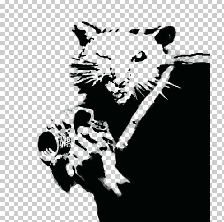 Banksy Graffiti Street Art Artist United Kingdom PNG, Clipart, Art, Banksy, Big Cats, Black And White, Blek Le Rat Free PNG Download