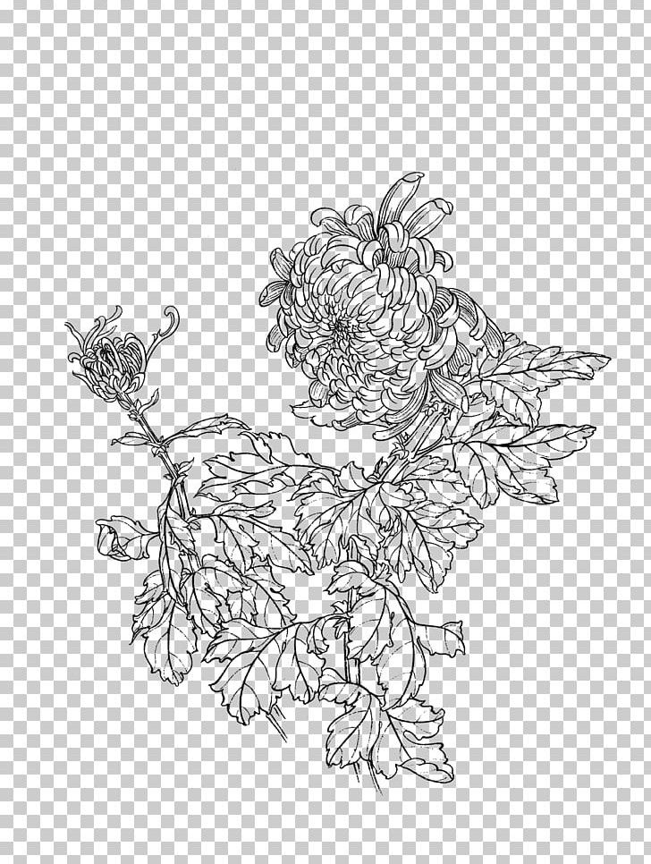 Painting Gongbi Line Art U767du63cfu753b PNG, Clipart, Cartoon, Chinese Painting, Chrysanthemum Chrysanthemum, Chrysanthemums, Fictional Character Free PNG Download