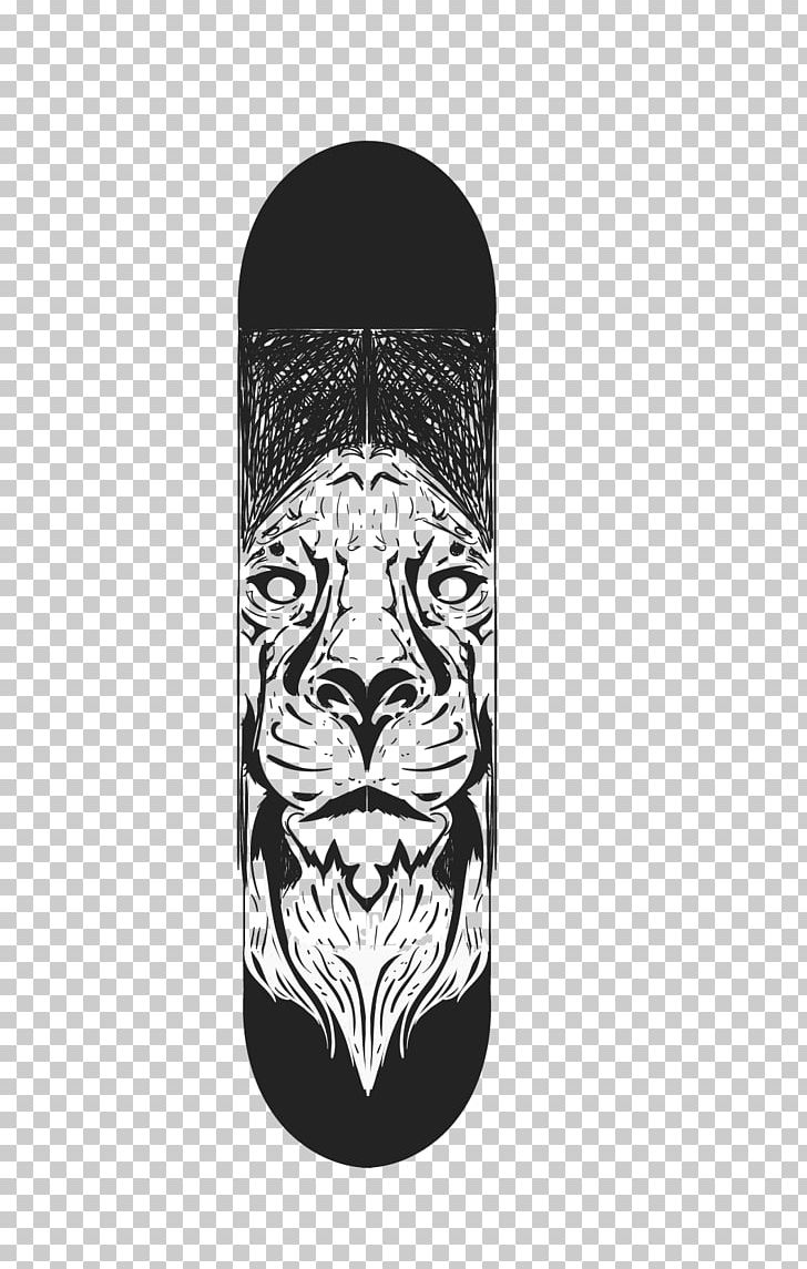 Tiger Skateboard Euclidean PNG, Clipart, Adobe Illustrator, Black And White, Black Skateboard, Download, Drawing Free PNG Download