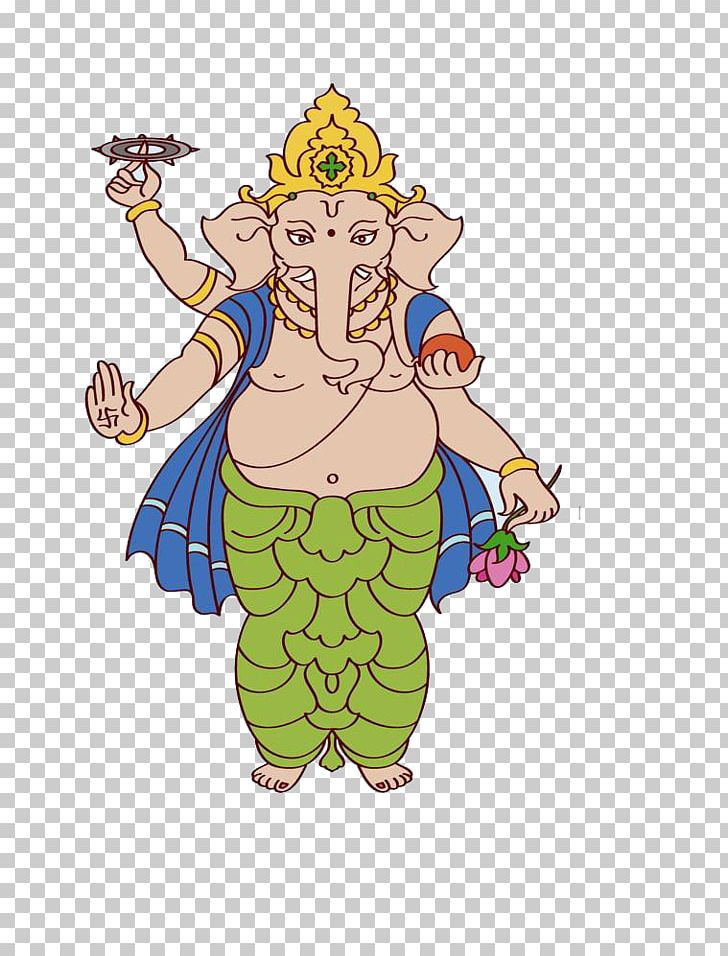 Ganesha Illustration PNG, Clipart, Art, Caishen, Cartoon, Clothing, Costume Design Free PNG Download