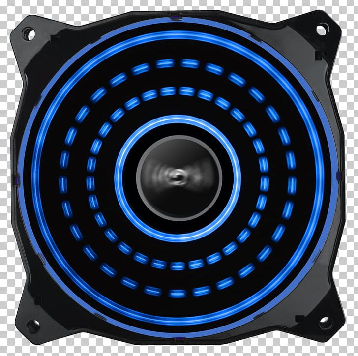 Computer Cases & Housings Light Computer Fan Computer System Cooling Parts PNG, Clipart, Audio, Audio Equipment, Blue, Car Subwoofer, Circle Free PNG Download