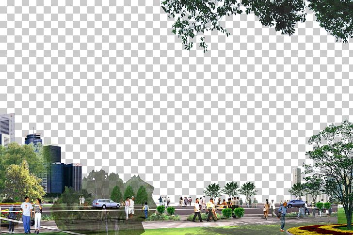 Urban Park Landscape Computer File PNG, Clipart, Amusement Park, Building, City, City Silhouette, Daytime Free PNG Download