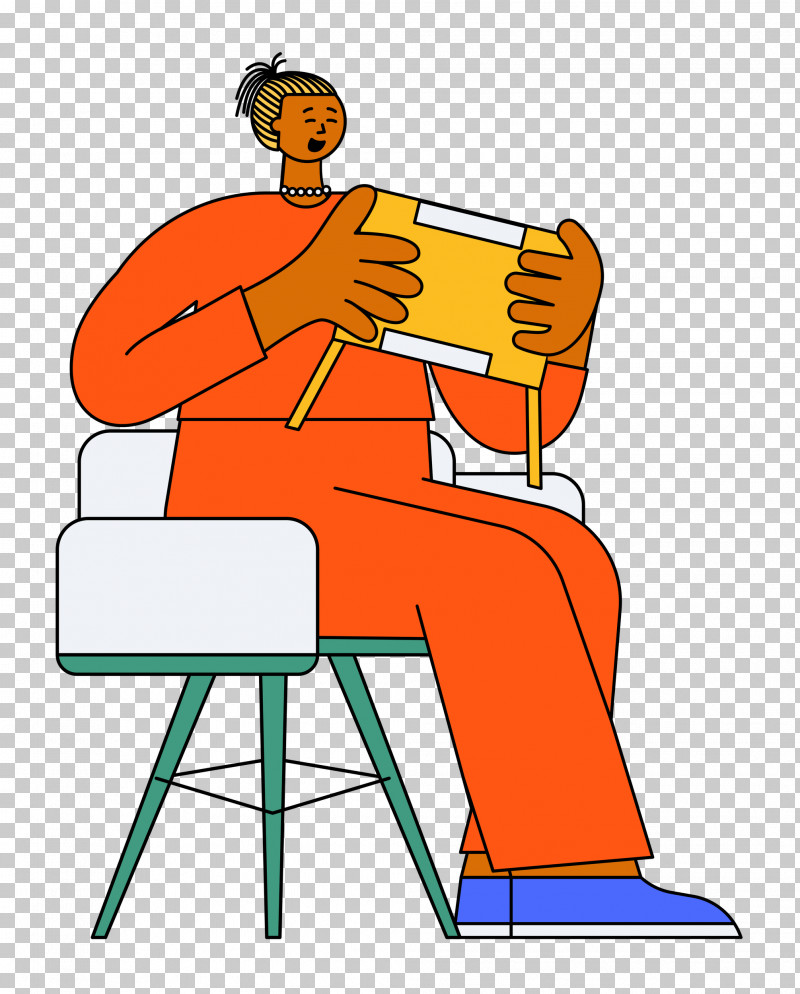 Cartoon Sitting Behavior Chair PNG, Clipart, Behavior, Cartoon, Cartoon People, Chair, Logo Free PNG Download