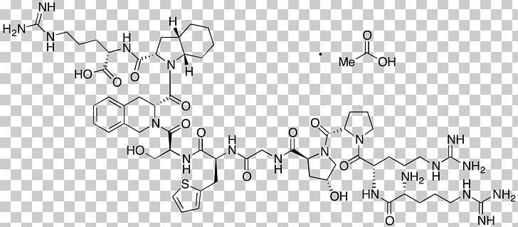 Icatibant Bradykinin Receptor Antagonist Research Chemical Substance PNG, Clipart, Angle, Antagonist, Auto Part, Chemical, Monochrome Free PNG Download