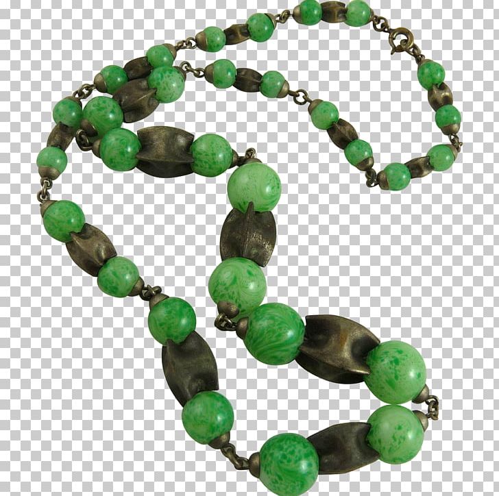 Emerald Bead Necklace Jade Turquoise PNG, Clipart, Art, Art Deco, Bead, Bracelet, Czech Free PNG Download