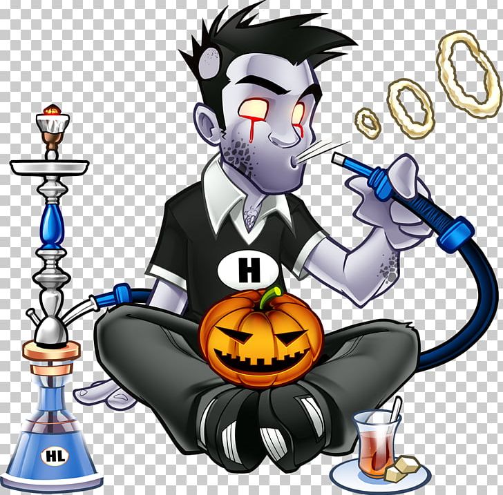 hookah smoke cartoon