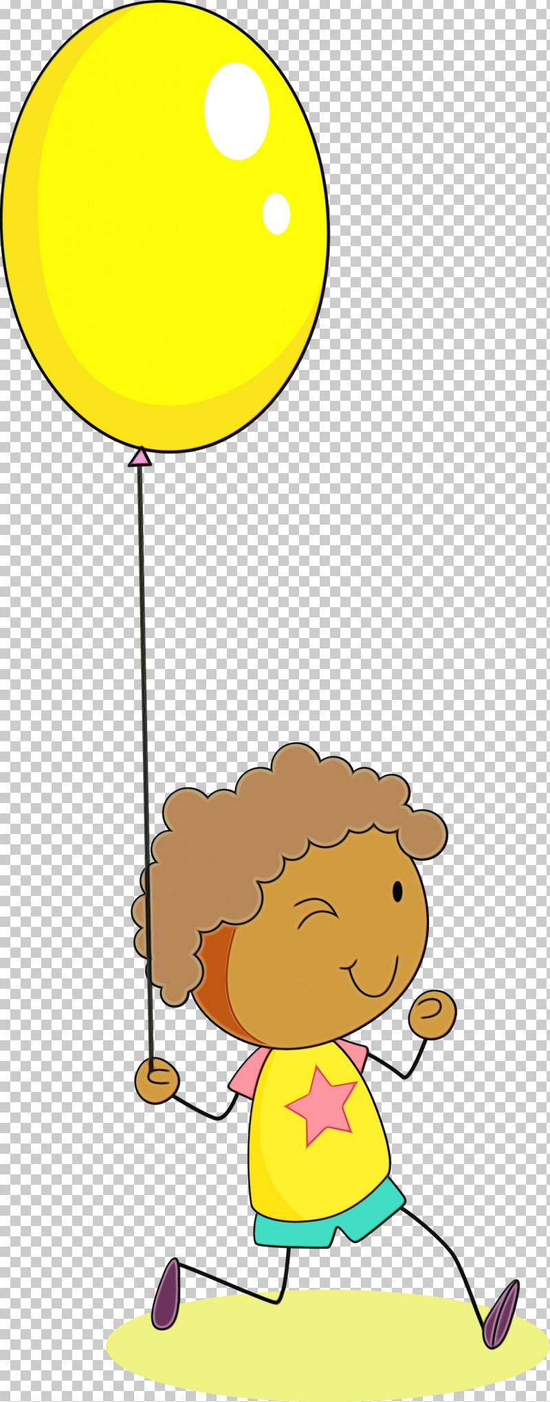 Yellow Cartoon Party Supply Balloon Happy PNG, Clipart, Balloon, Cartoon, Happy, Paint, Party Supply Free PNG Download