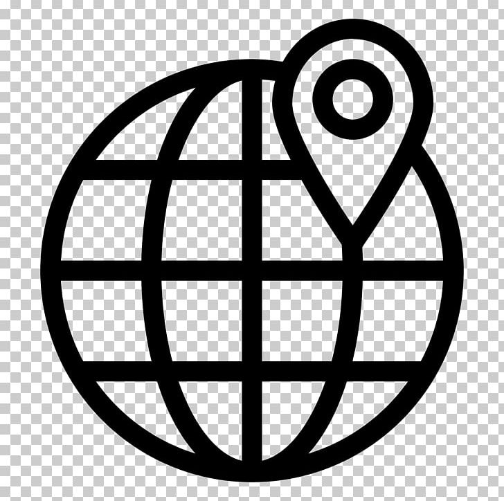 Globe World Computer Icons Symbol PNG, Clipart, Area, Black And White, Circle, Computer Icons, Download Free PNG Download