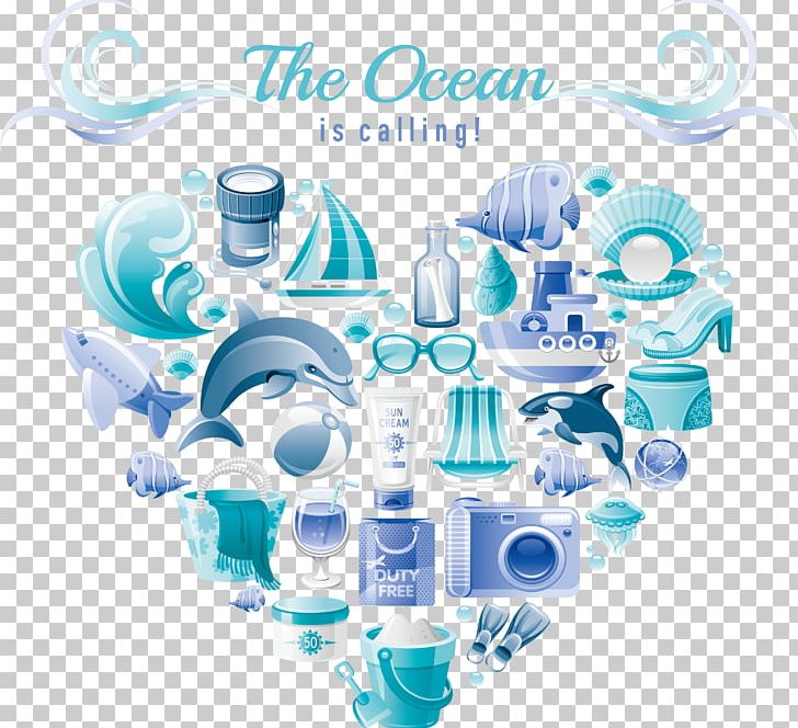 Sea Euclidean Element Blue PNG, Clipart, Aqua, Blue, Brand, Cartoon, Circle Free PNG Download