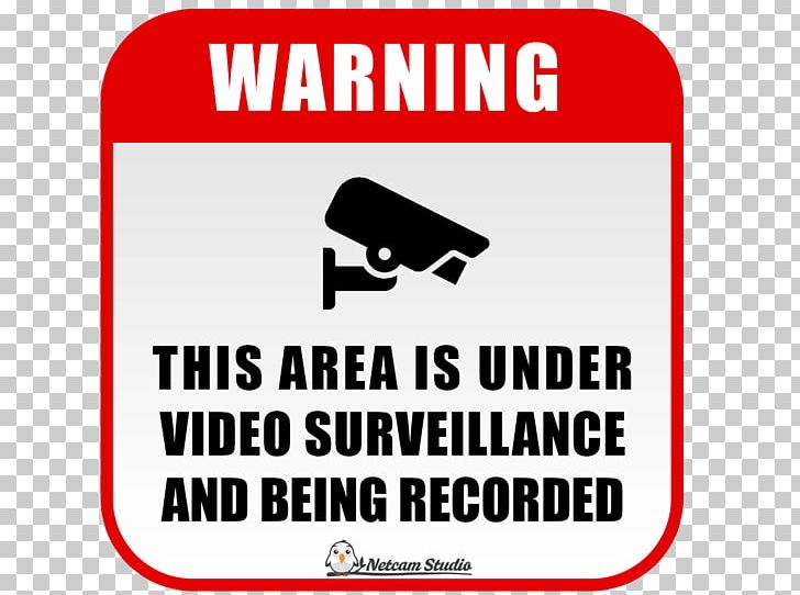 Closed-circuit Television Sign Surveillance Sticker Text PNG, Clipart, Area, Bewakingscamera, Brand, Camera, Closedcircuit Television Free PNG Download