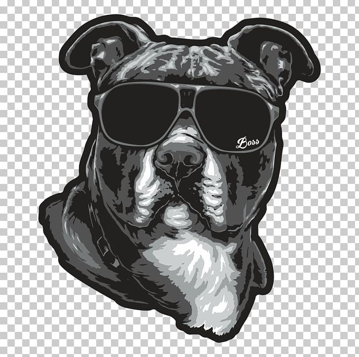 Boston Terrier American Staffordshire Terrier Dog Breed Goggles Staffordshire Bull Terrier PNG, Clipart, Black, Black And White, Boston Terrier, Breed, Carnivoran Free PNG Download