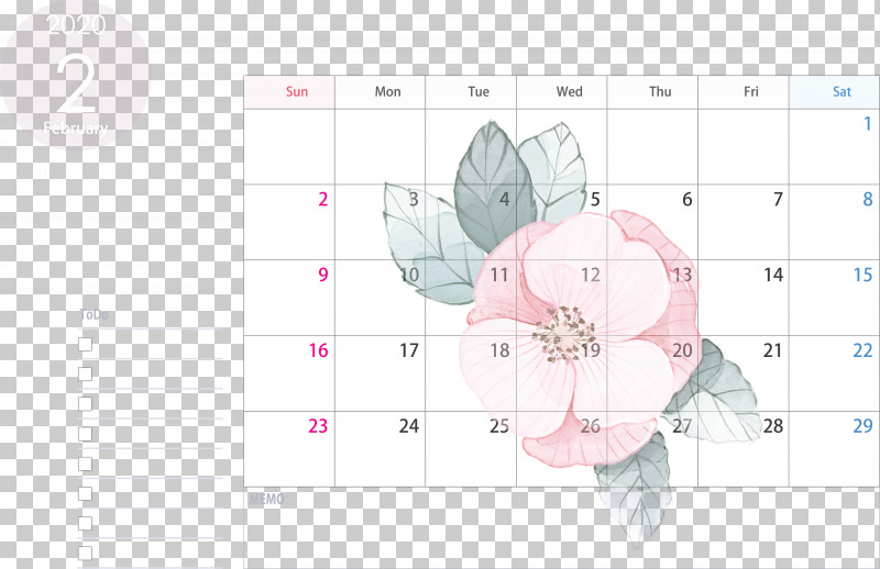 February 2020 Calendar February 2020 Printable Calendar 2020 Calendar PNG, Clipart, 2020 Calendar, February 2020 Calendar, February 2020 Printable Calendar, Line, Pink Free PNG Download
