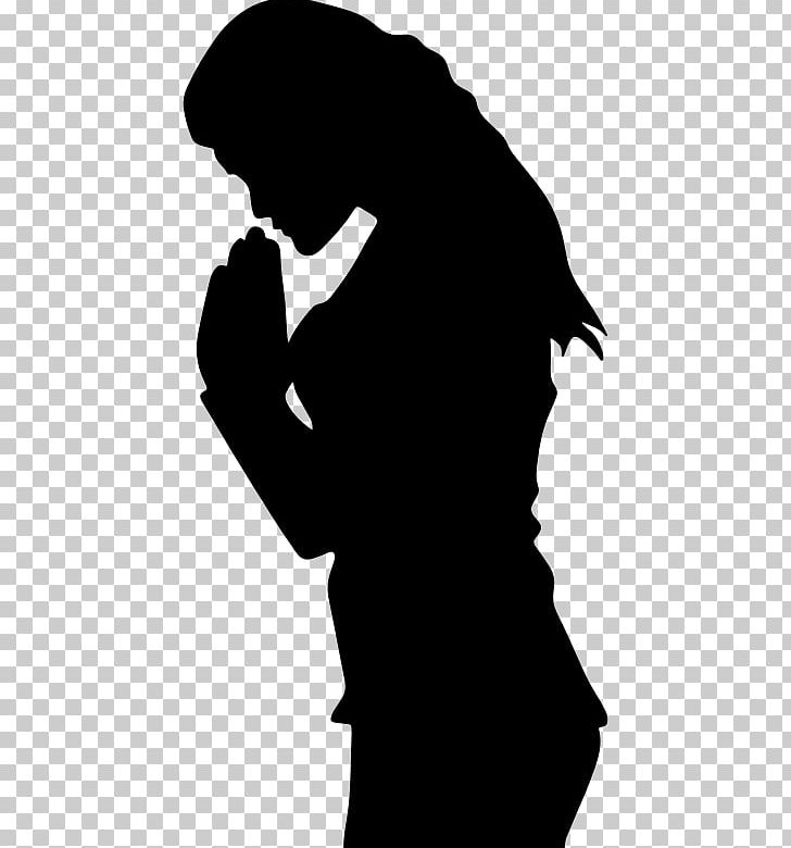 Prayer Woman Praying Hands Silhouette PNG, Clipart, Black, Black And White, Child, Clip Art, Female Free PNG Download