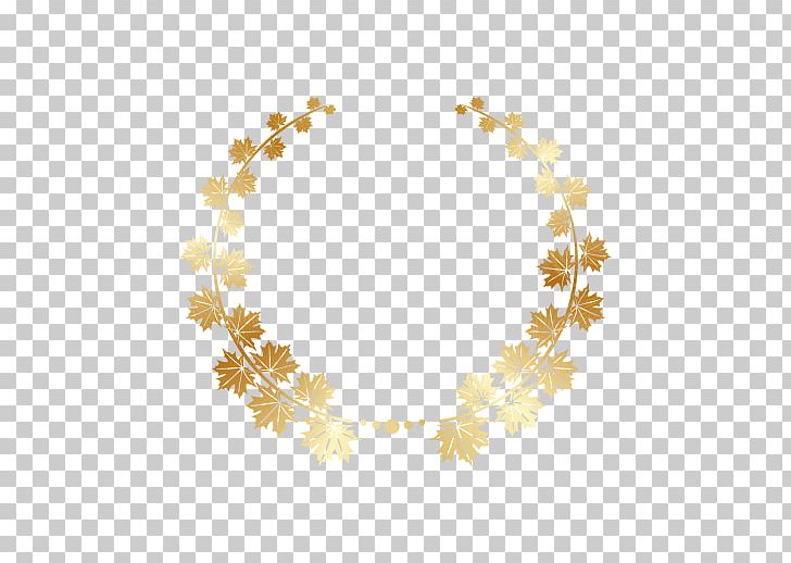 Gold Maple Leaf Wreath Ring PNG, Clipart, Canadian Gold Maple Leaf, Christmas Wreath, Circle, Crown, Decorative Patterns Free PNG Download