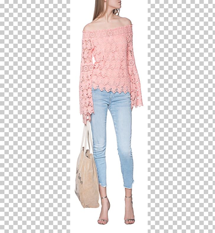 Jeans Shoulder Pink M Sleeve Blouse PNG, Clipart, Blouse, Clothing, Jeans, Joint, Neck Free PNG Download