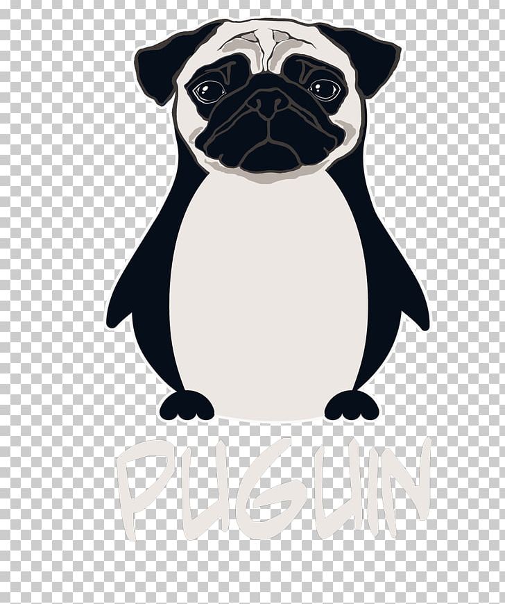 Pug Puppy Dog Breed Companion Dog Penguin PNG, Clipart, Animals, Black And White, Breed, Carnivoran, Companion Dog Free PNG Download