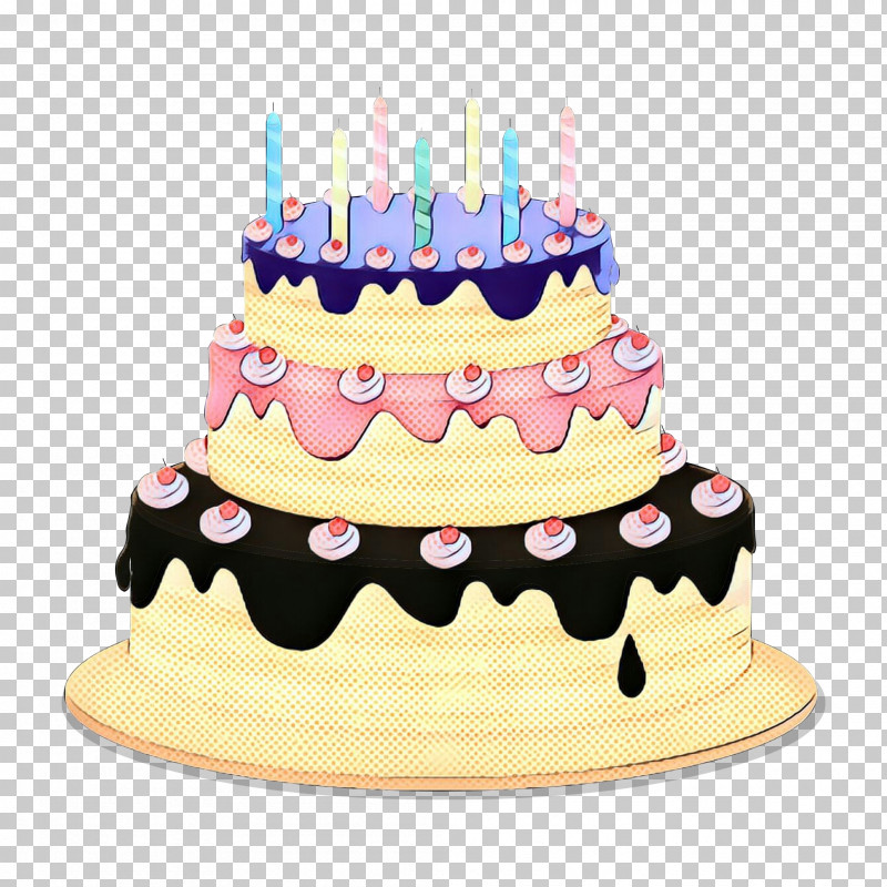 Pop Art Retro Vintage PNG, Clipart, Baked Goods, Baking, Birthday, Birthday Cake, Birthday Candle Free PNG Download