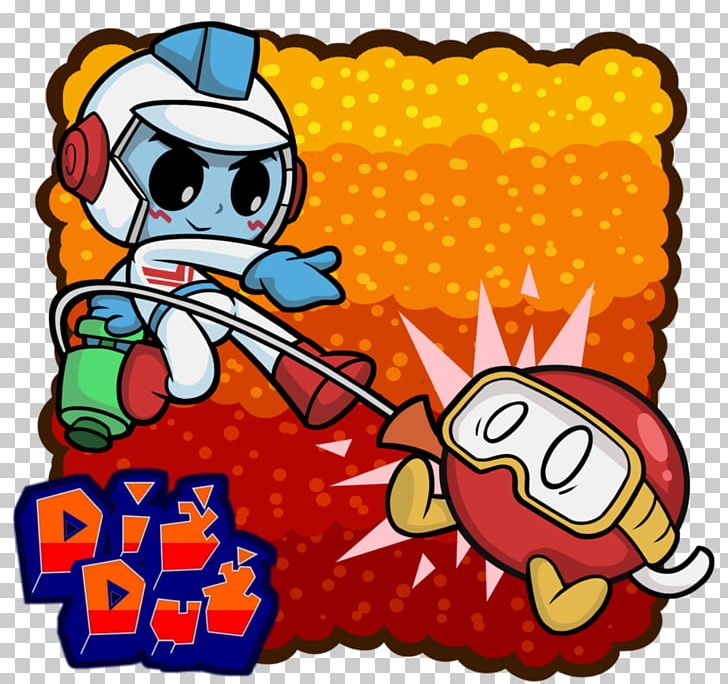 Dig Dug Fan Art Drawing PNG, Clipart, Area, Art, Artwork, Bandai Namco Entertainment, Cartoon Free PNG Download