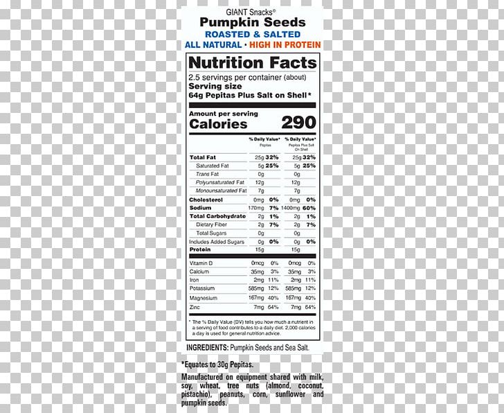 Pumpkin Seed Pickled Cucumber Sunflower Seed Nutrition Facts Label PNG, Clipart, Area, Calorie, Dry Roasting, Food, Line Free PNG Download