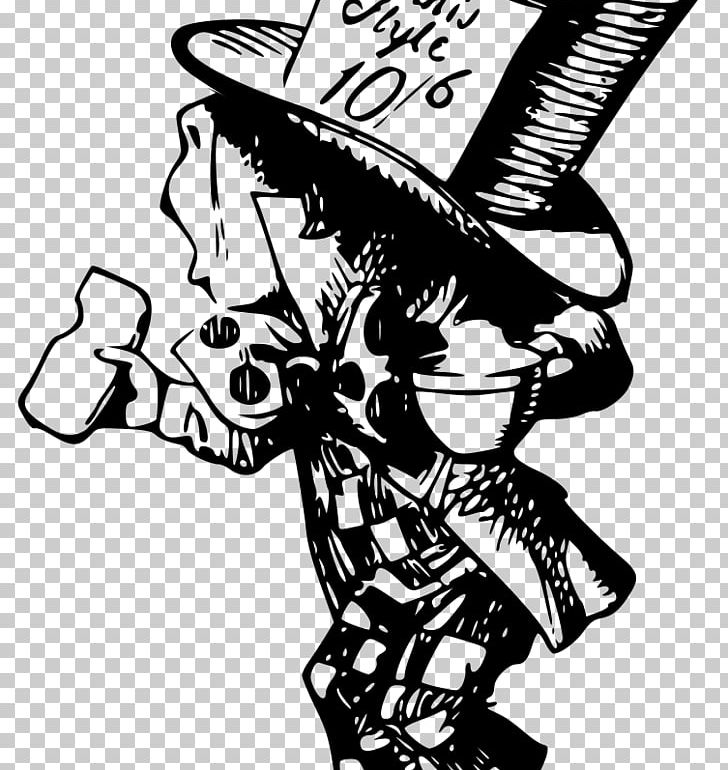 The Mad Hatter Alice's Adventures In Wonderland Queen Of Hearts March Hare Cheshire Cat PNG, Clipart, Alice In Wonderland, Alices Adventures In Wonderland, Art, Artwork, Black And White Free PNG Download