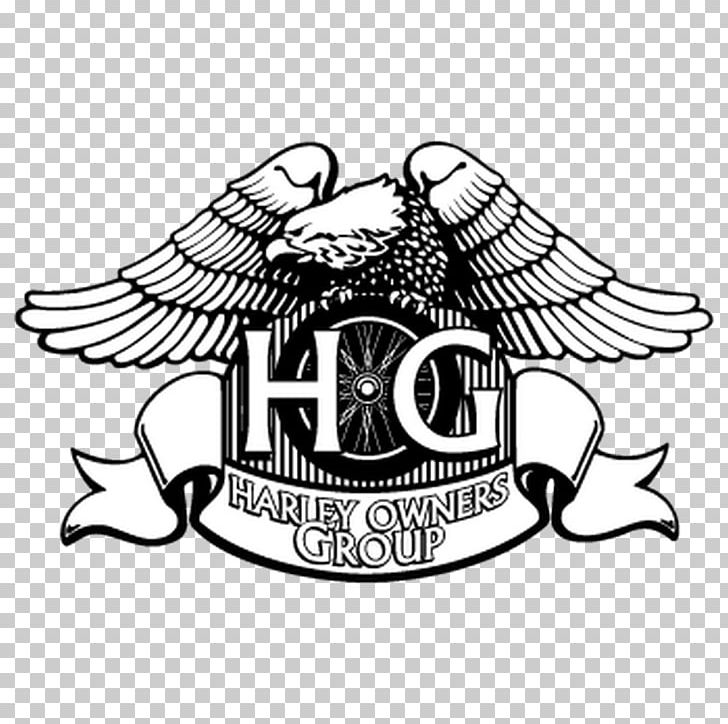 Harley Owners Group Harley-Davidson Motorcycle Logo PNG, Clipart, Art, Artwork, Bird, Black And White, Brand Free PNG Download