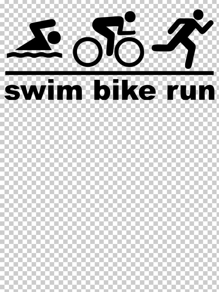 Triathlon Bicycle Running Cycling Swimming PNG, Clipart, Area, Bicycle, Bike, Black, Black And White Free PNG Download