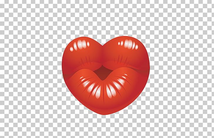 Heart Kiss Lip PNG, Clipart, Heart, Kiss, Lip, Objects, Orange Free PNG Download
