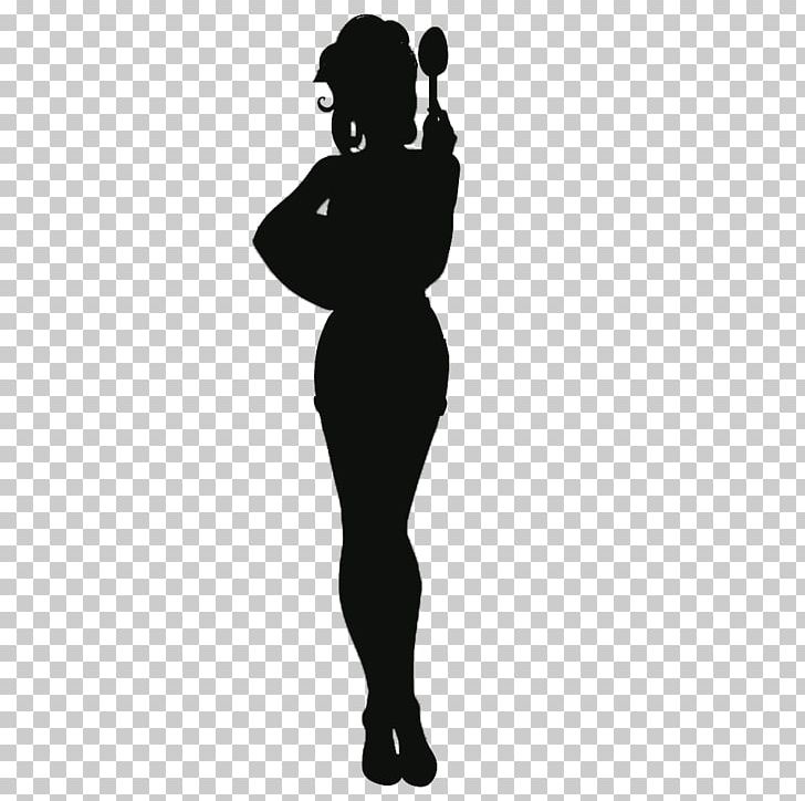 Silhouette Woman Cartoon Spoon PNG, Clipart, Arm, Balloon Cartoon, Black, Black And White, Boy Cartoon Free PNG Download