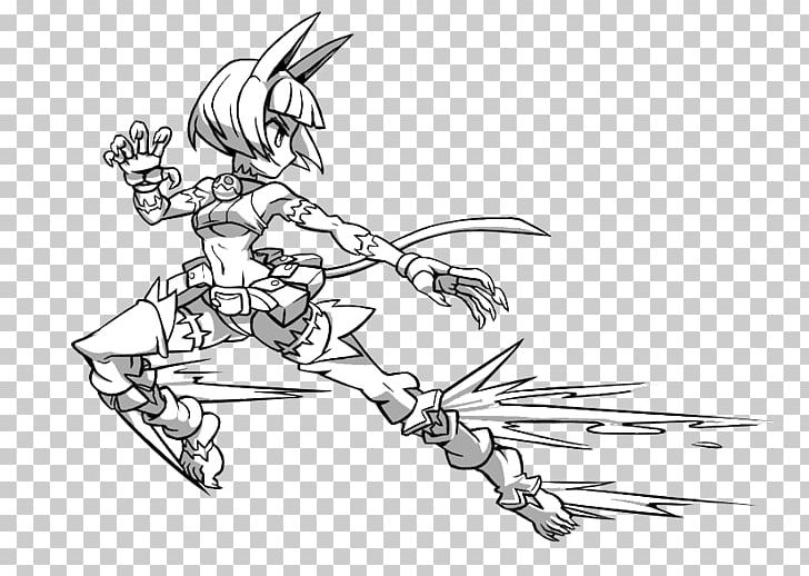 Skullgirls Sketch Palette Drawing Line Art PNG, Clipart, Arm, Artwork, Black And White, Cartoon, Character Free PNG Download