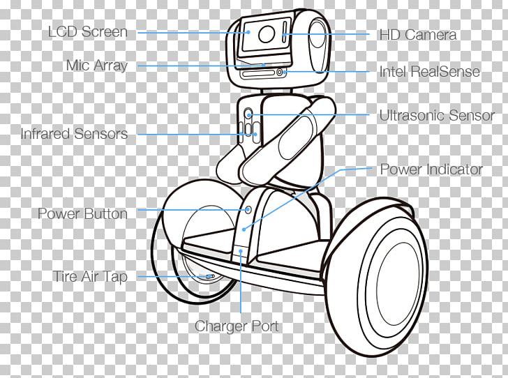 Robotics Segway PT I PNG, Clipart, Angle, Area, Arm, Automotive Design, Black And White Free PNG Download