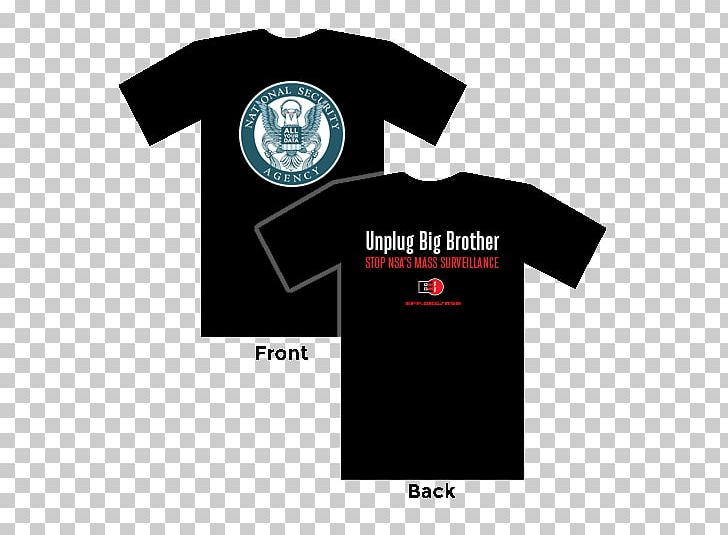 T-shirt National Security Agency United States Electronic Frontier Foundation PNG, Clipart, Angle, Black, Blue, Brand, Clothing Free PNG Download