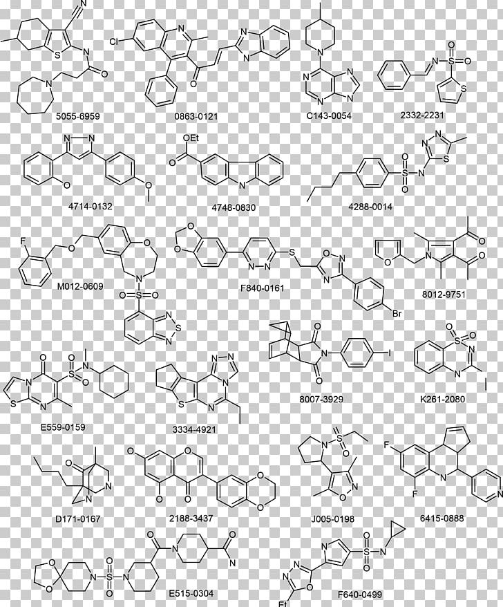 Chemical Library Small Molecule Chemical Compound PNG, Clipart, Angle, Black And White, Border, Chemical Compound, Chemical Library Free PNG Download