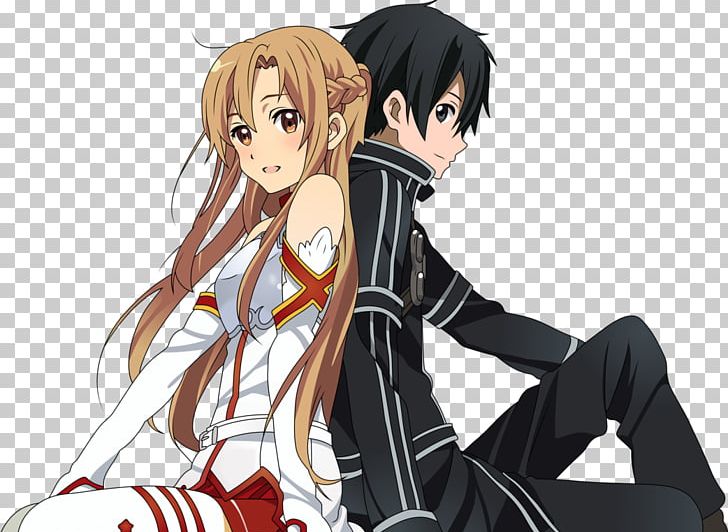 Yuuki Sword Art Online II Render two female anime characters hugging  transparent background PNG clipart  HiClipart