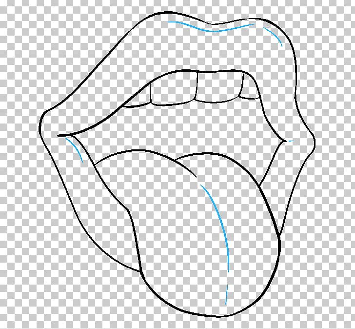 how to draw biting lips