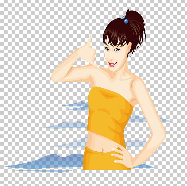 Illustration PNG, Clipart, Adobe Illustrator, Arm, Beach, Beach Vector, Business Woman Free PNG Download