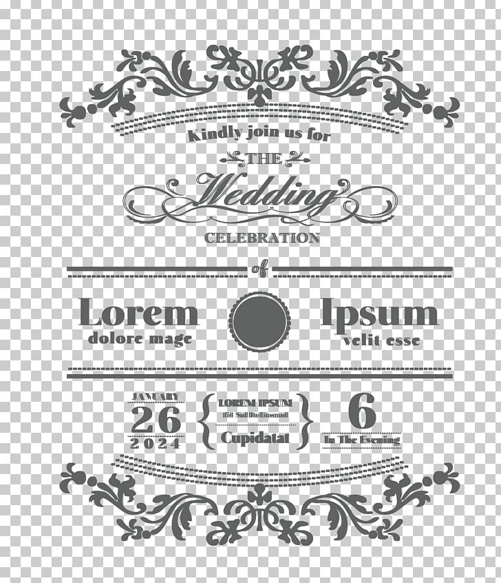 Wedding Invitation Logo Font PNG, Clipart, Birthday Card, Black, Black And White, Brand, Bride Free PNG Download