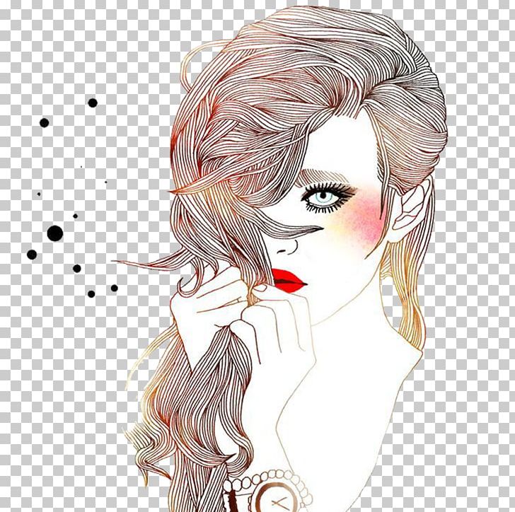 Hair Coloring Planet Drawing Illustration PNG, Clipart, Black Hair, Cartoon, Face, Fashion Illustration, Fictional Character Free PNG Download