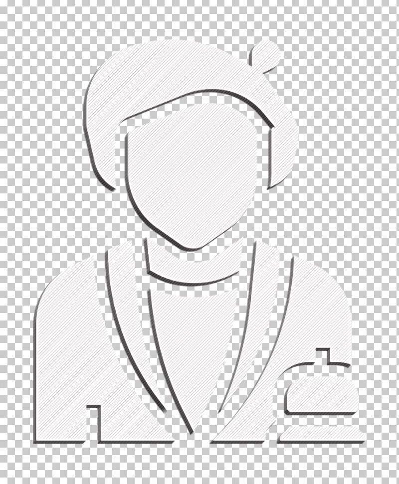 Jobs And Occupations Icon Professions And Jobs Icon Receptionist Icon PNG, Clipart, Blackandwhite, Coloring Book, Headgear, Jobs And Occupations Icon, Line Art Free PNG Download