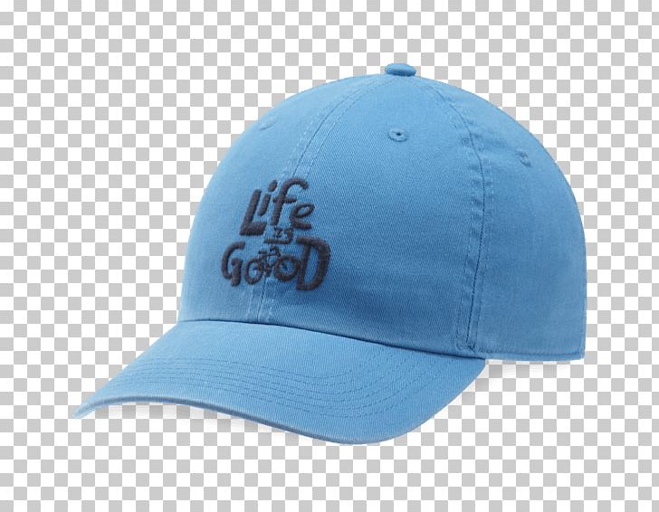 Baseball Cap Life Is Good Company T-shirt Hat Clothing PNG, Clipart, Azure, Baseball Cap, Bicycle Kick, Blue, Brand Free PNG Download