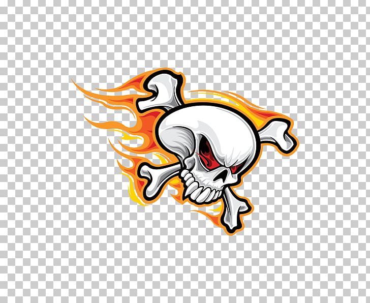 Skull Sticker Decal Flame Color PNG, Clipart, Bone, Cartoon, Color, Cool Flame, Decal Free PNG Download