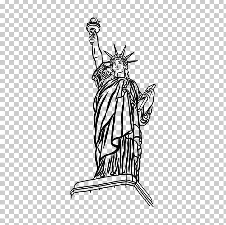 Statue Of Liberty Monument Drawing Art PNG, Clipart, Arm, Cartoon, Decorative Arts, Drawing, Fictional Character Free PNG Download