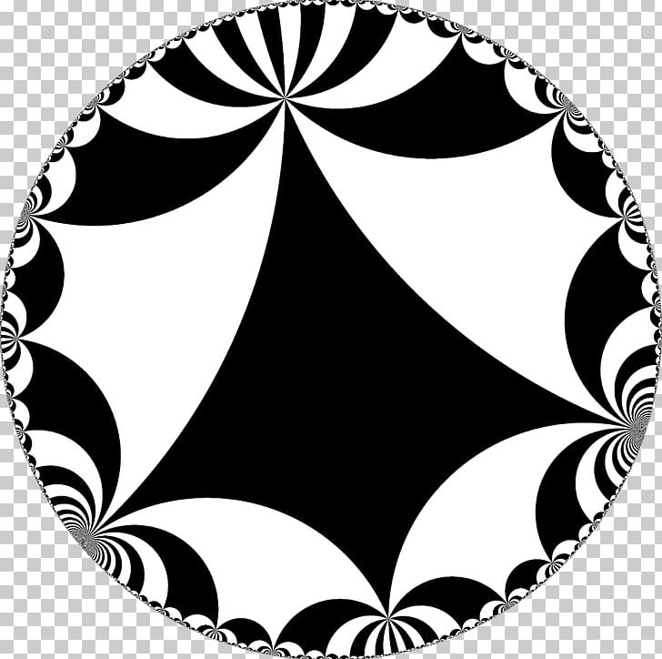 Triangle Group Hyperbolic Geometry Tessellation PNG, Clipart, 3manifold, Art, Black, Black And White, Circle Free PNG Download