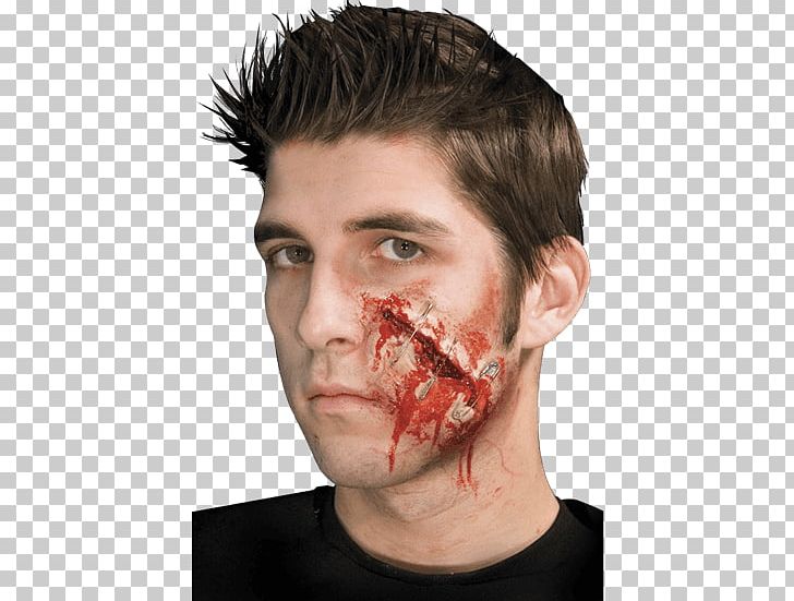 Wound Costume Make-up Halloween Scar PNG, Clipart, Beard, Blood, Blood Reaction Zombie, Carnival, Cheek Free PNG Download